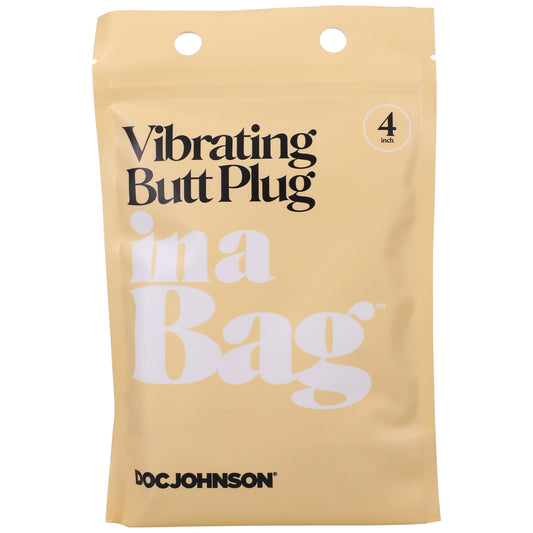 Vibrating Butt Plug In A Bag 4&quot; Black