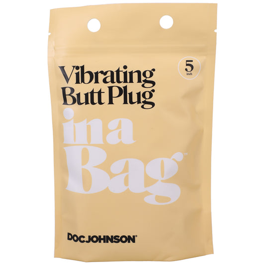 Vibrating Butt Plug In A Bag 5&quot; Black