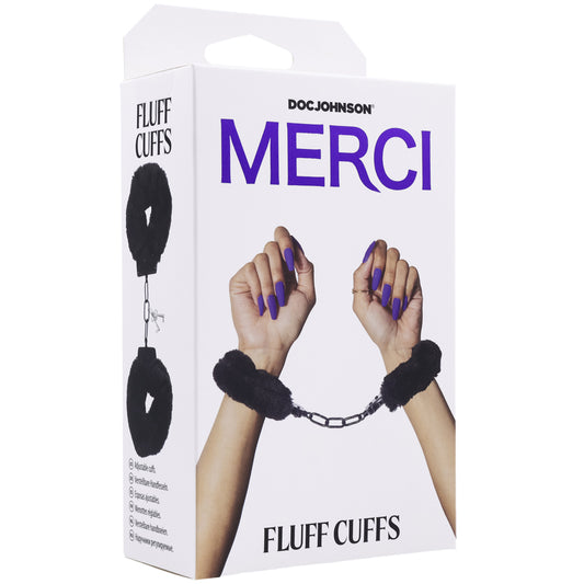 Merci Fluff Cuffs Black