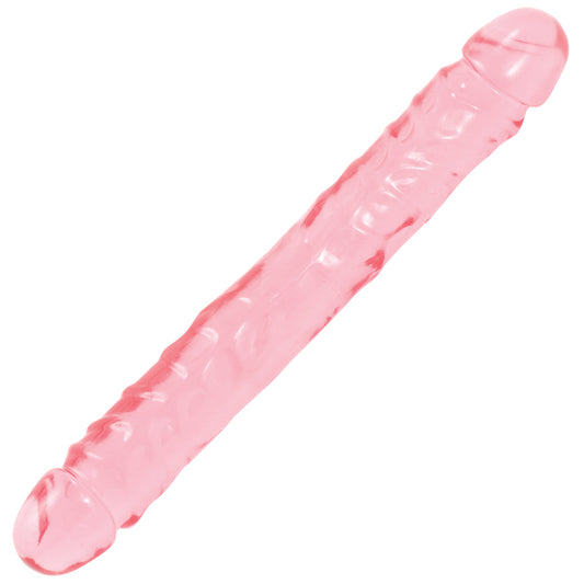 Crystal Jellies - 12&quot; Jr. Double Dong Pink