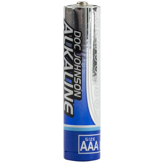 Doc Johnson Alkaline Batteries - 4 AAA Blue/Silver