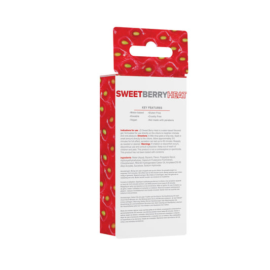 Jo Sweet Berry Heat Flavored Warming Arousal Gel .34 Oz