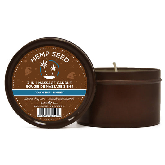 Hemp Seed 3-In-1 Massage Candle Down The Chimney 6 oz.