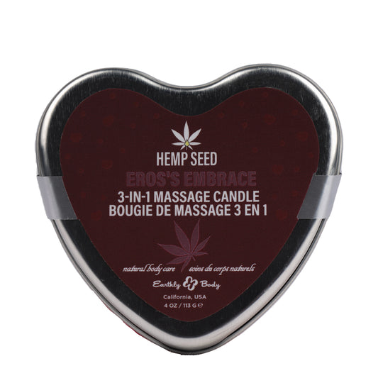 Hemp Seed 3-In-1 Valentines Day Candle Ero&#39;s Embrace 4 oz.