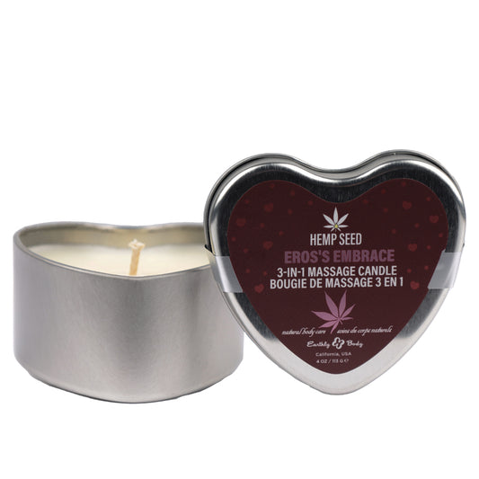 Hemp Seed 3-In-1 Valentines Day Candle Ero&#39;s Embrace 4 oz.