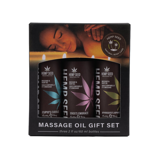 Hemp Seed Massage Oil Gift Set Valentines Day 2024