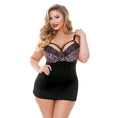 Load image into Gallery viewer, Josephine Cutout Molded Leopard Print Chemise with G-string - 1X/2X Boxed
