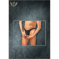 Load image into Gallery viewer, Nylon Spandex Pull Tab Thong Black One Size
