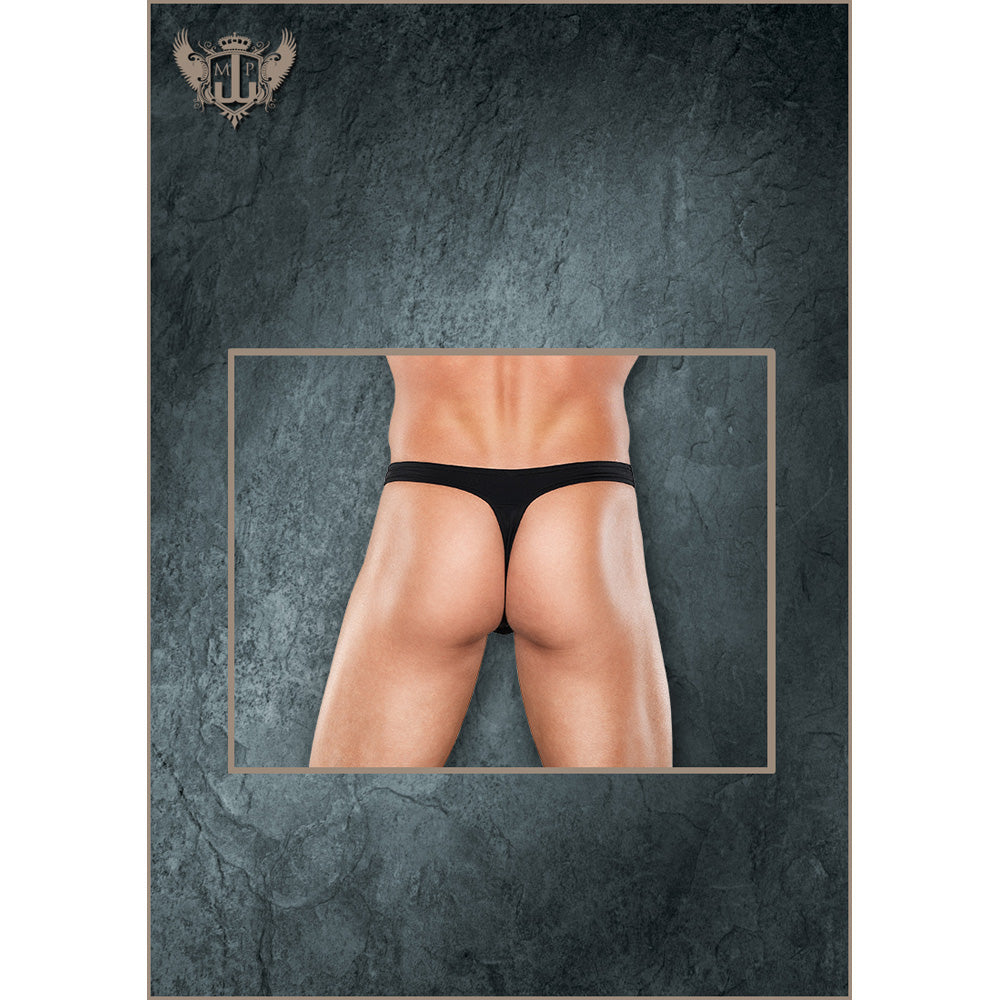 Nylon Spandex Bong Thong Black S/M