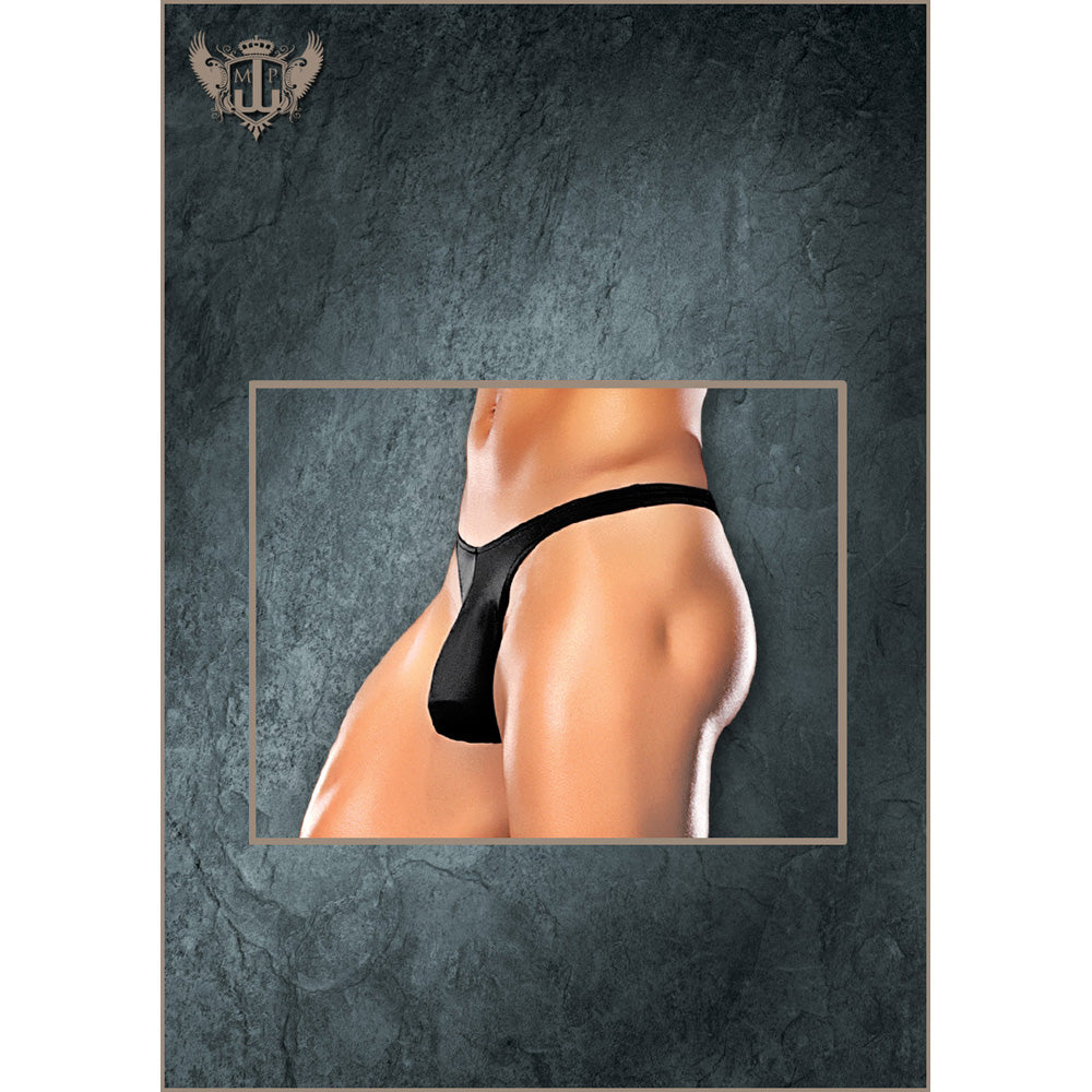 Nylon Spandex Bong Thong Black S/M