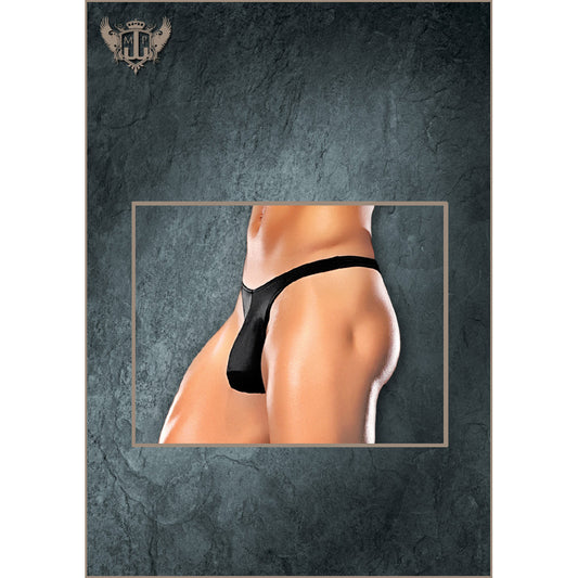 Nylon Spandex Bong Thong Black S/M