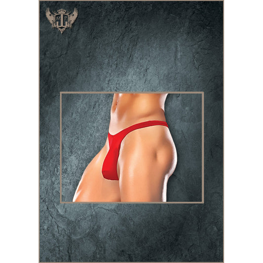 Nylon Spandex Bong Thong Red L/Xl