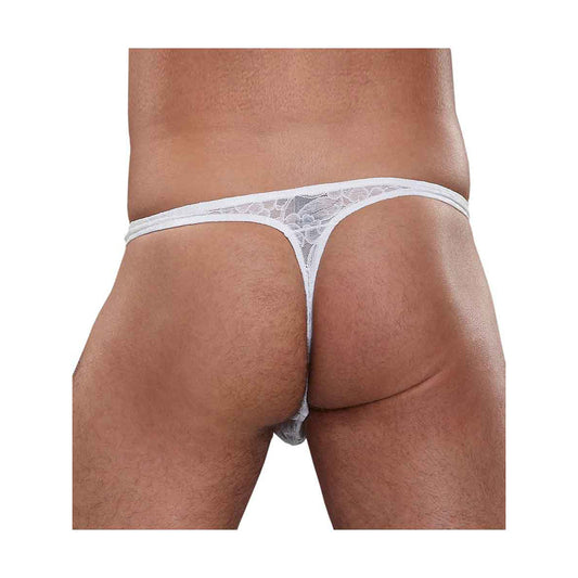 Stretch Lace Bong Thong White L/Xl