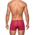 Load image into Gallery viewer, Seamless Sleek Short W/Sheer Pouch Wine M
