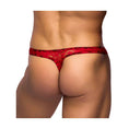 Load image into Gallery viewer, Stretch Lace Bong Thong Red S/M
