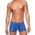 Load image into Gallery viewer, Seamless Sleek Short W/Sheer Pouch Blue L
