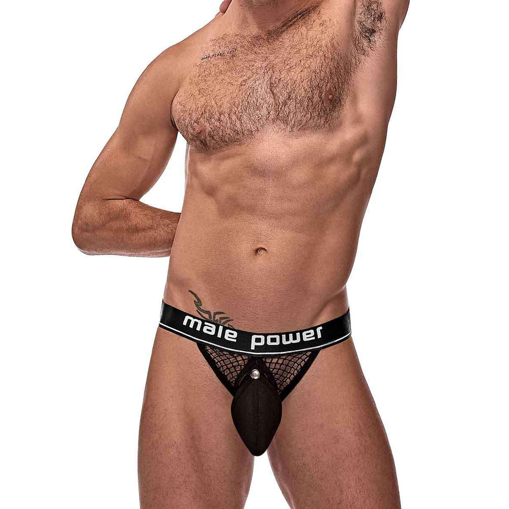 Cock Pit Net Cock Ring Jock Black L/Xl