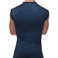 Load image into Gallery viewer, Peak Performance Zipper Muscle Tank Blue Medium
