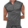 Load image into Gallery viewer, Peak Performance Zipper Muscle Tank Grey Small
