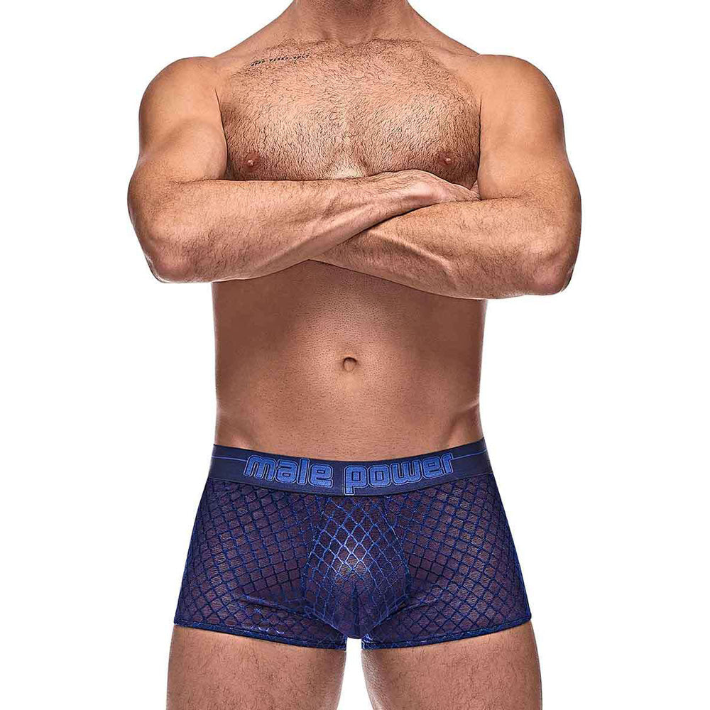 Diamond Mesh Mini Short Navy S