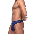 Load image into Gallery viewer, Diamond Mesh Bong Thong Navy L/X
