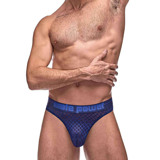 Diamond Mesh Bong Thong Navy L/X