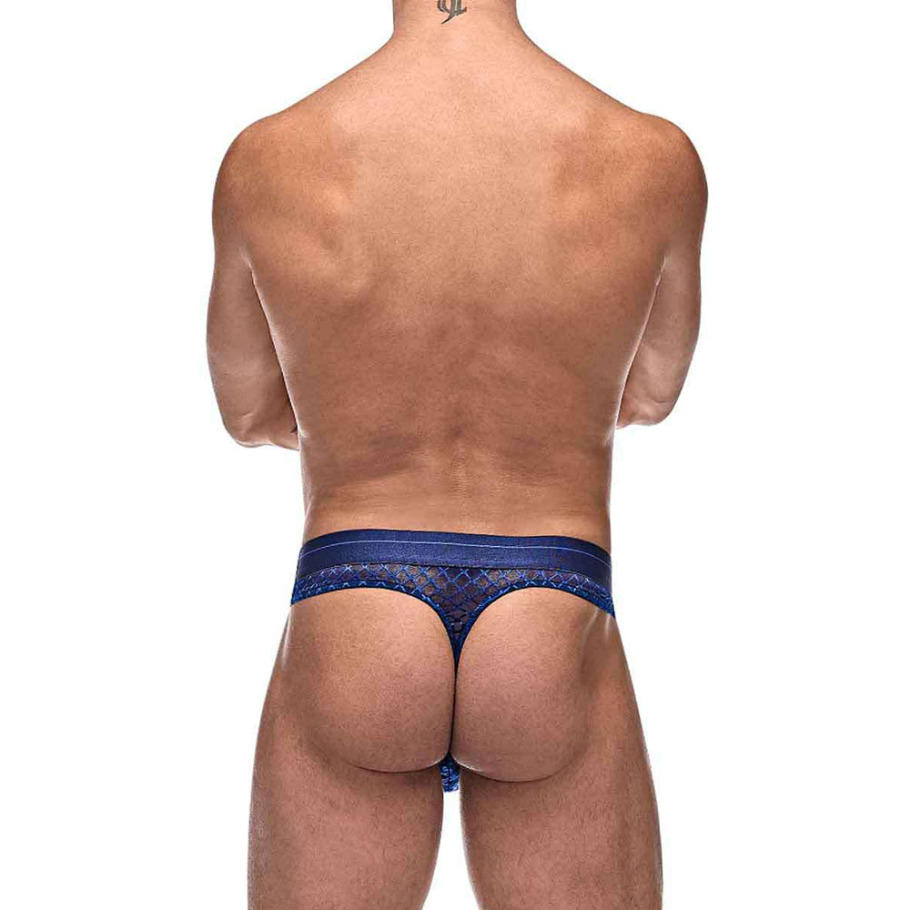 Diamond Mesh Bong Thong Navy S/M