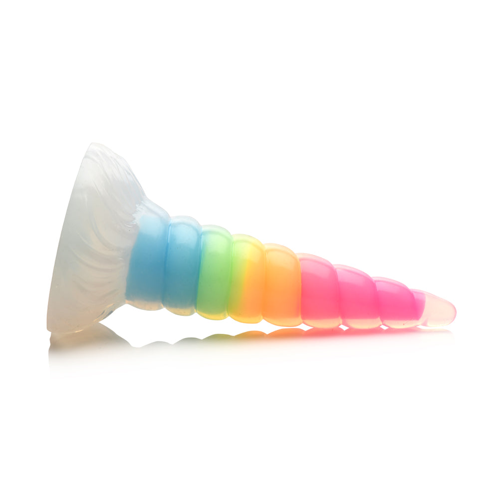 Creature Cocks Creature Cocks Uni-Glow Glow-In-The-Dark Rainbow Silicone Dildo