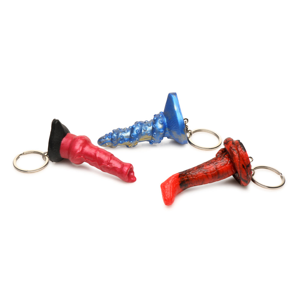 Creature Cocks Hell-Hound&#44; Lord Kraken&#44; & King Cobra Silicone Keychain Set