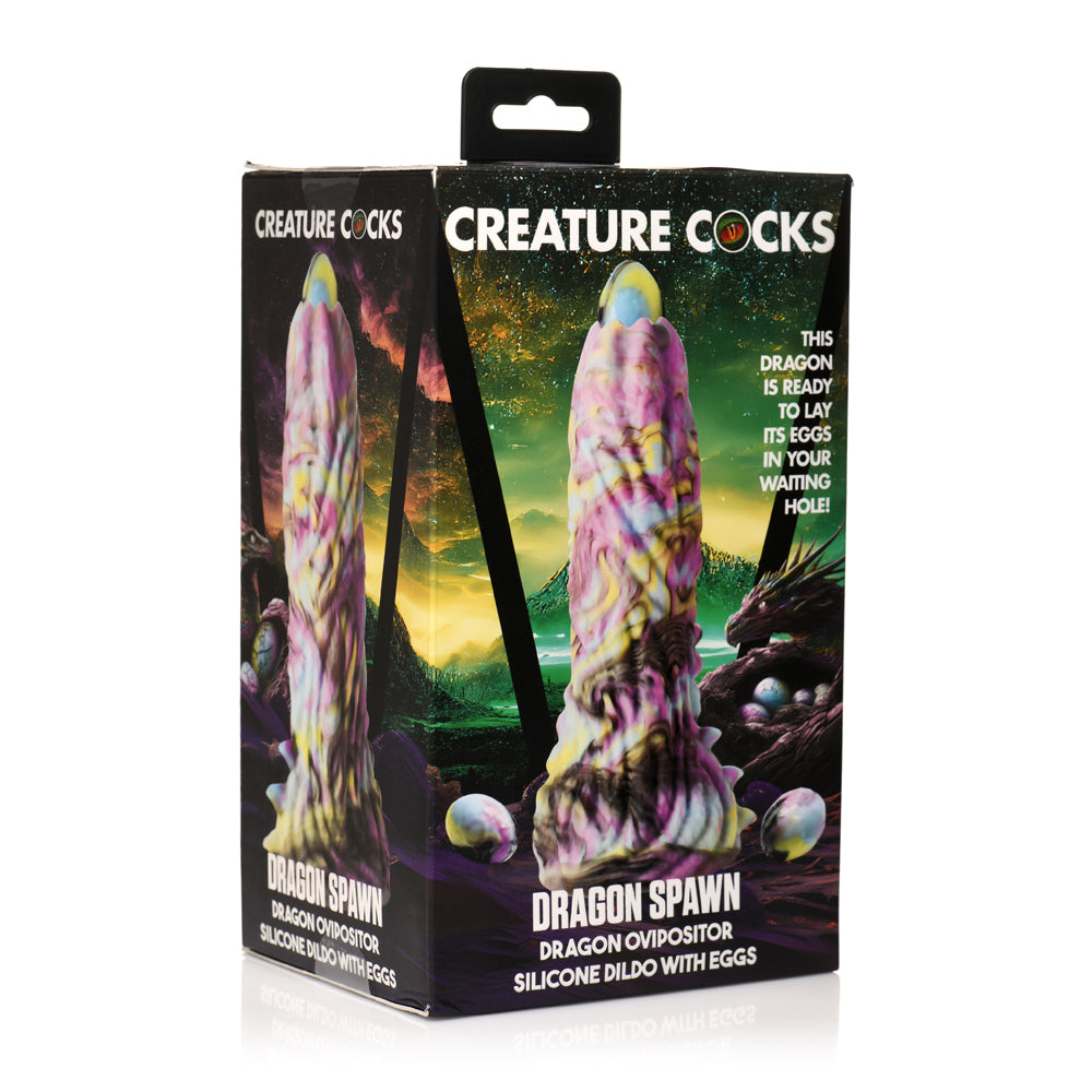 Creature Cocks Dragon Spawn Dragon Ovipositor Silicone Dildo With Eggs