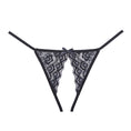 Load image into Gallery viewer, Adore Lace Panty Open Front Lace And Elastic Strap Back Black One Size
