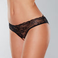 Load image into Gallery viewer, Adore Open Panty Lace Front Lace And Strap Back Black One Size
