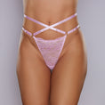 Load image into Gallery viewer, Adore Cherished Lace And Mesh Thong Pink O/S
